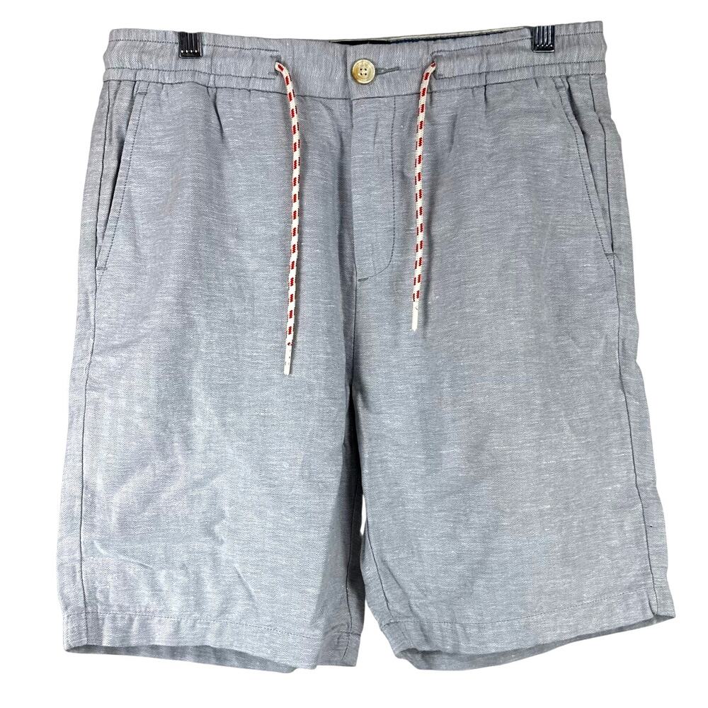 Scotch & Soda NWT Fave Cotton Linen Twill Shorts Gray Size 29 Elastic Waist